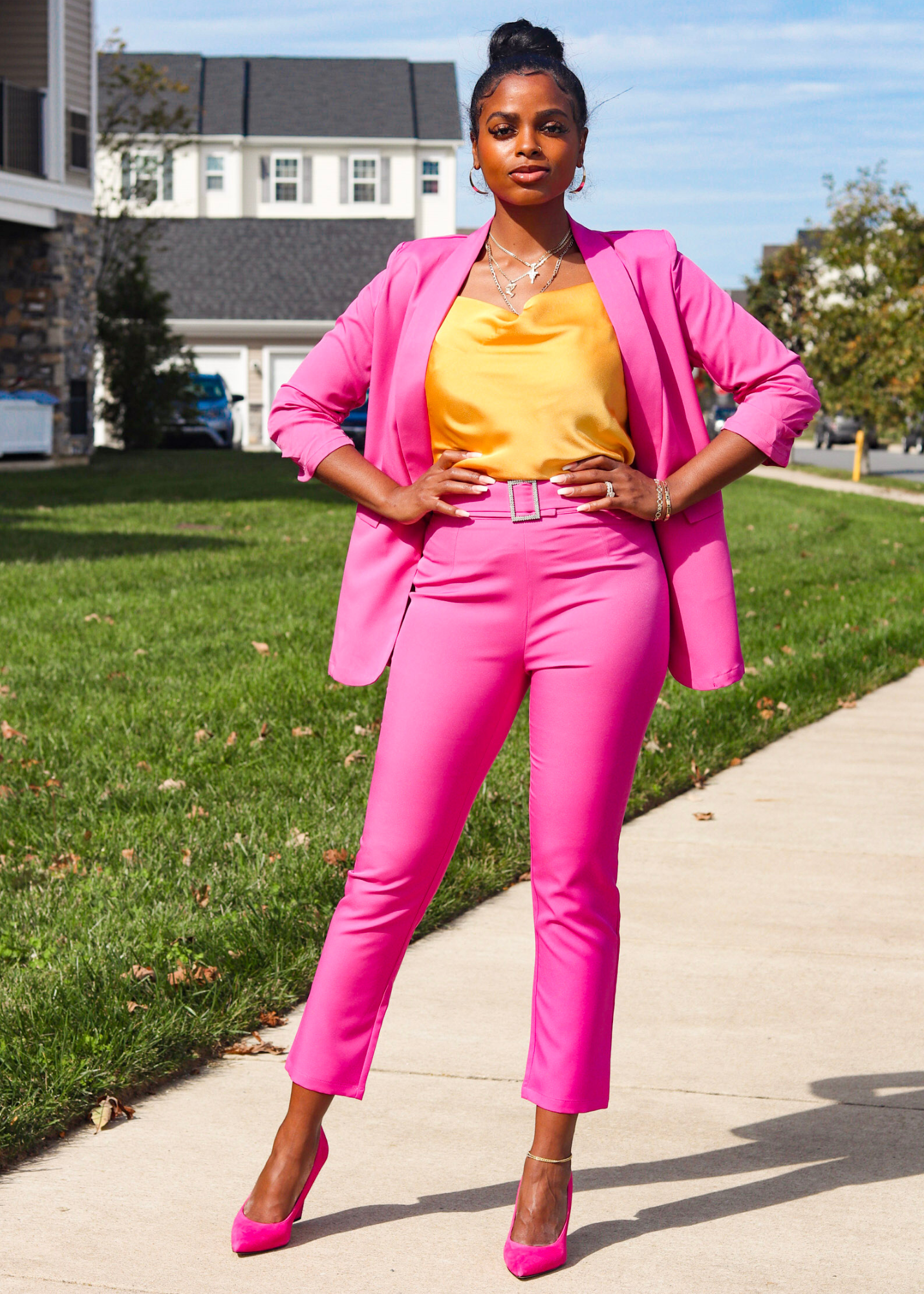 Boss Pink Pants Suit – Empress of Fashion Boutique